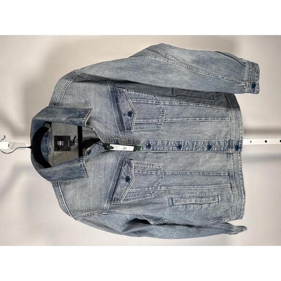 NWT G-Star RAW Women’s Oversized Western Denim Jacket Sun Faded Blue Size Small - Picture 5 of 10